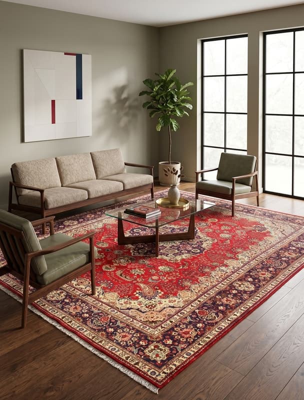 Tabriz  Carpet 389x304 - Image 2
