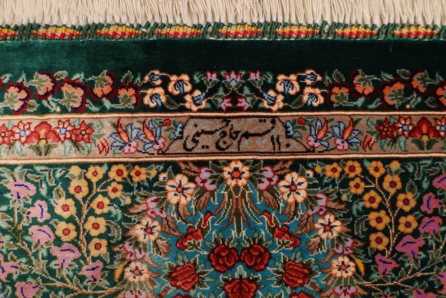 Ghom Seide  HajjHosseini Teppich 205x138 - Image 6