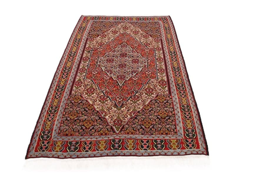 Kelim Senneh Teppich 220x142 - Image 4