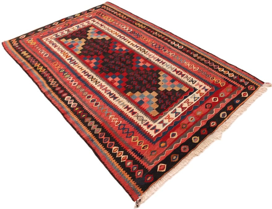 Kelim  Fars Teppich  195x126 - Image 4