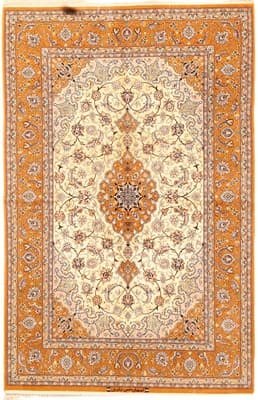 Isfahan Davari Seidenboden Seidenteppich 200x130