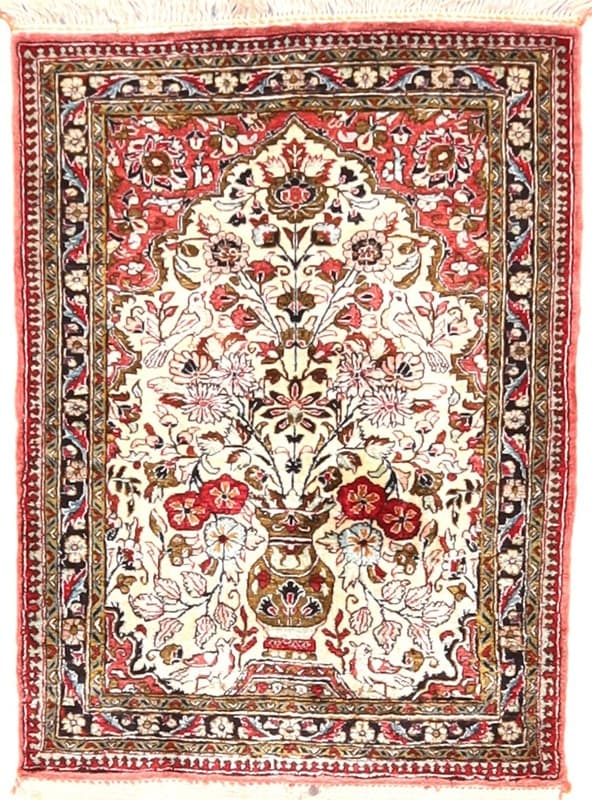 Ghom Seide Teppich  95x60