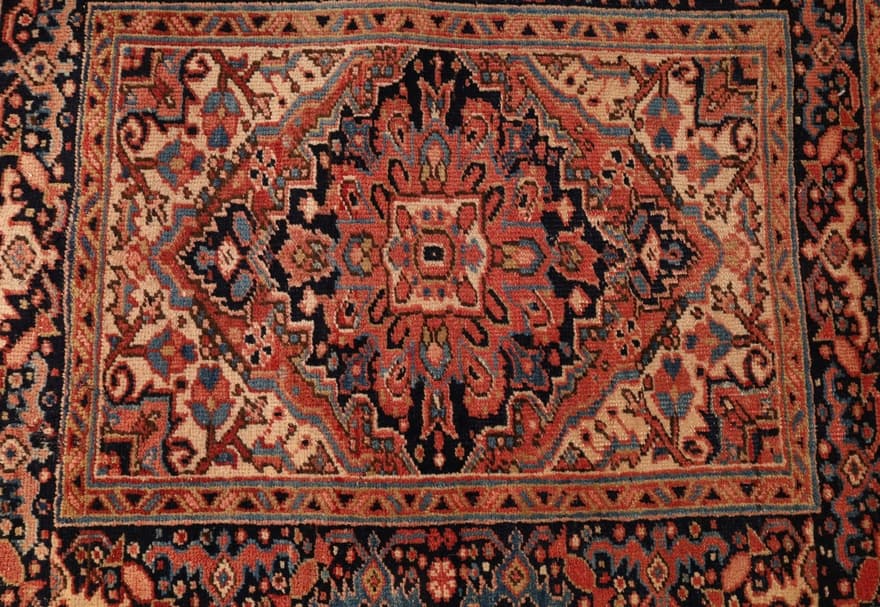 Antique Heriz Carpet  85x75 - Image 2