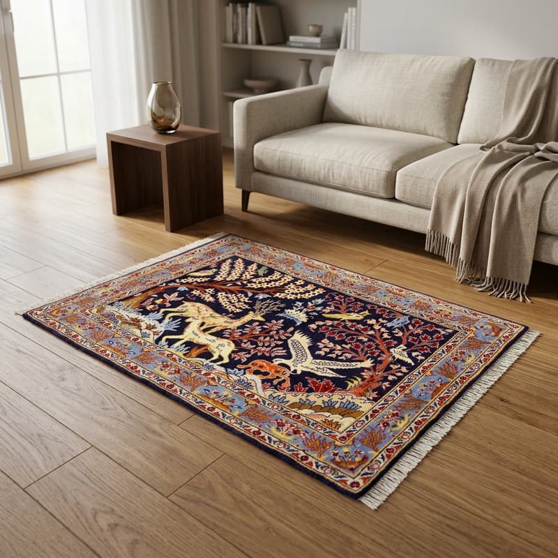 Ghom Carpet 98x70 - Image 2