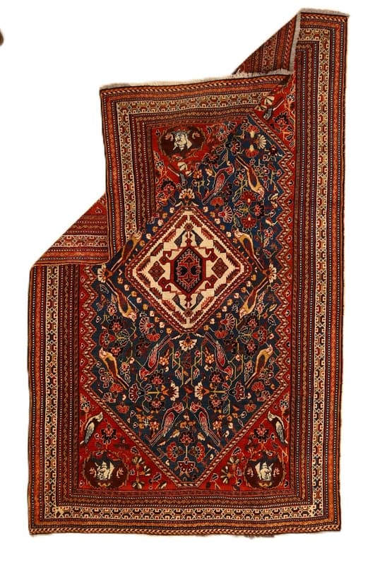 Antike Ghashai Teppich 243x145