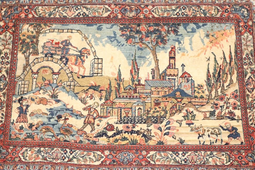 Antique Kashan Carpet  80x55
