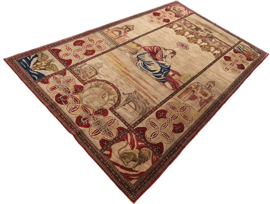 Antique Kerman Carpet  217x138 - Image 4