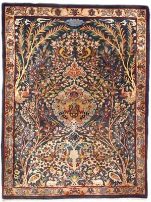 Antike Isfehan Teppich  92x70