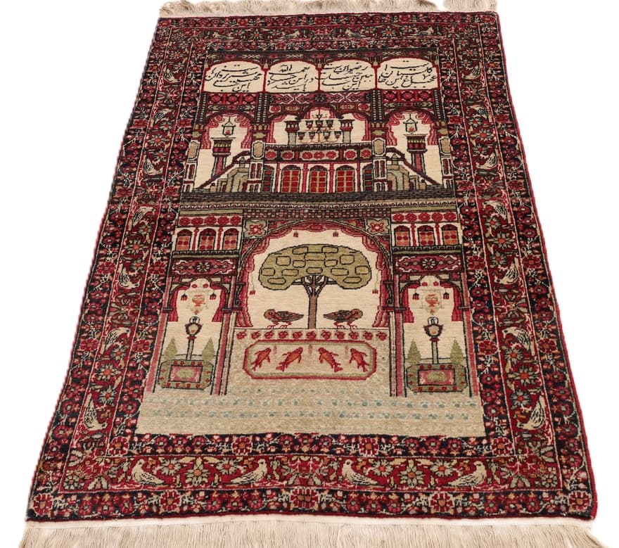 Antique Kerman Carpet 129x80