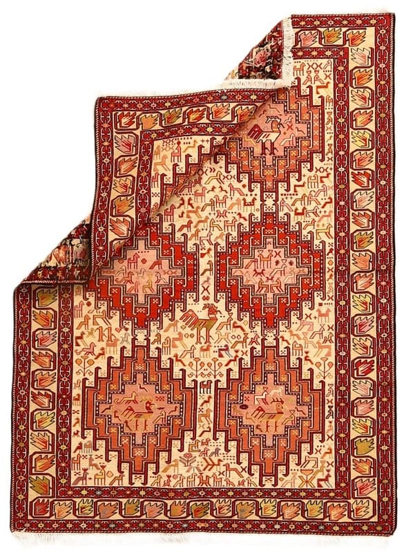 Kelim Seide Teppich 144x105