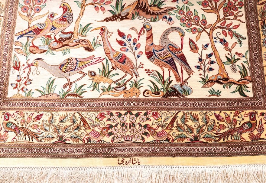 Qum Salehi Silk Carpet 157x100