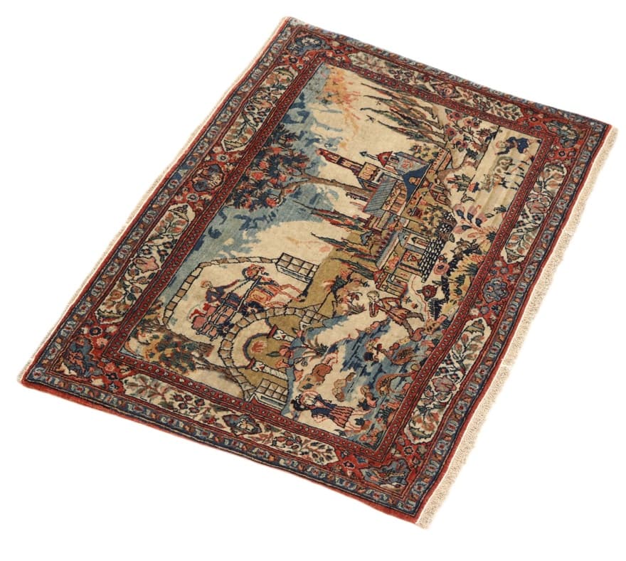 Antique Kashan Carpet  80x55