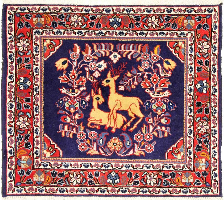 Ghom Teppich 77x62