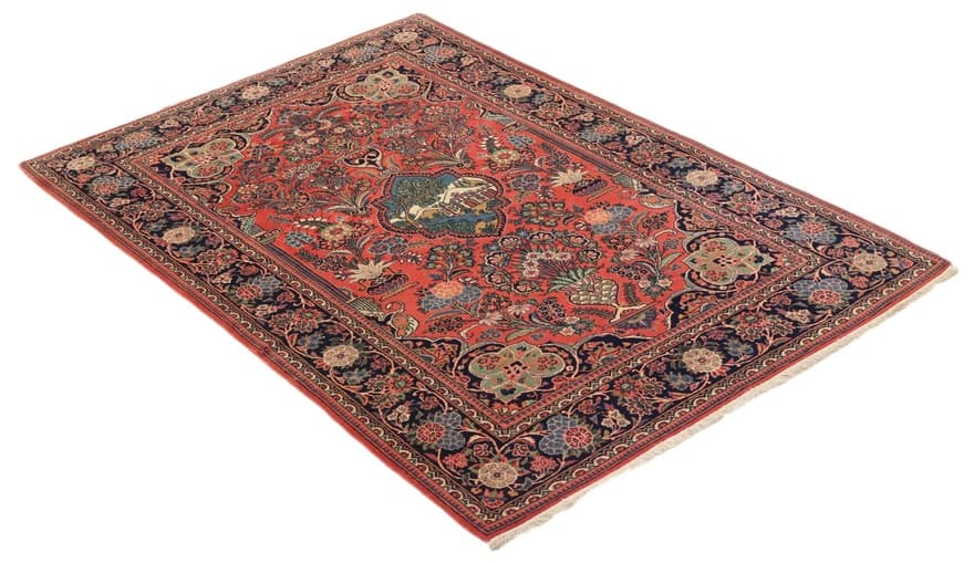 Antique Kashan Carpet  213x138