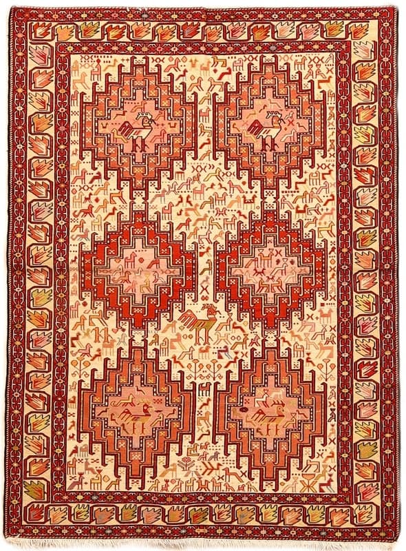 Kelim Seide Teppich 144x105