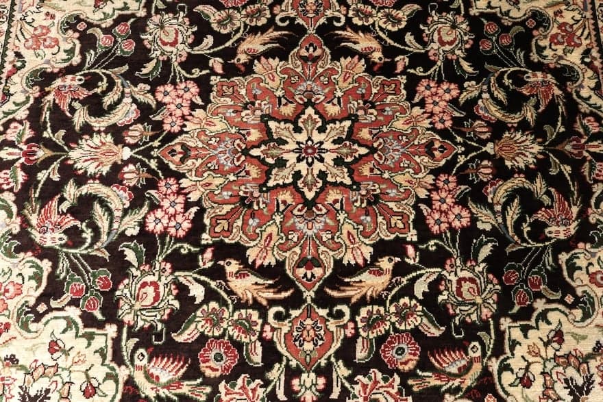 Qum Silk Carpet 100x100 - Image 5