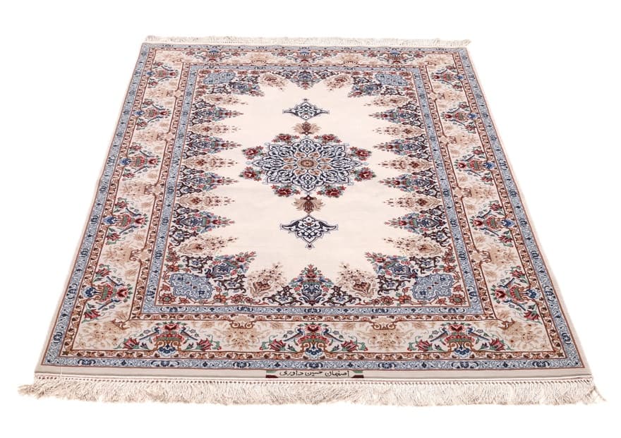 Isfahan Davari Seidenkette Teppich 203x130