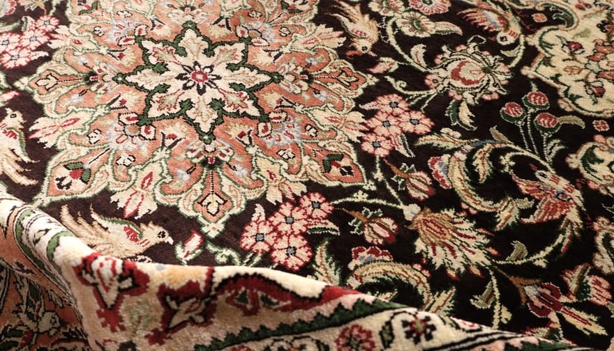 Qum Silk Carpet 100x100 - Image 3