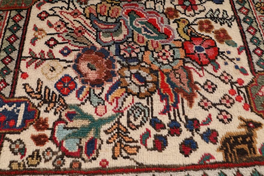 Antike  Tabriz Teppich  65x56 - Image 6