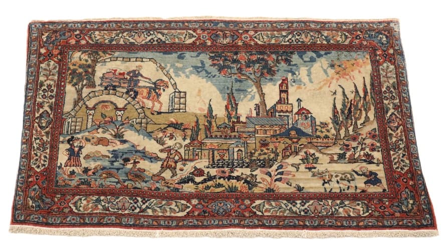 Antique Kashan Carpet  80x55