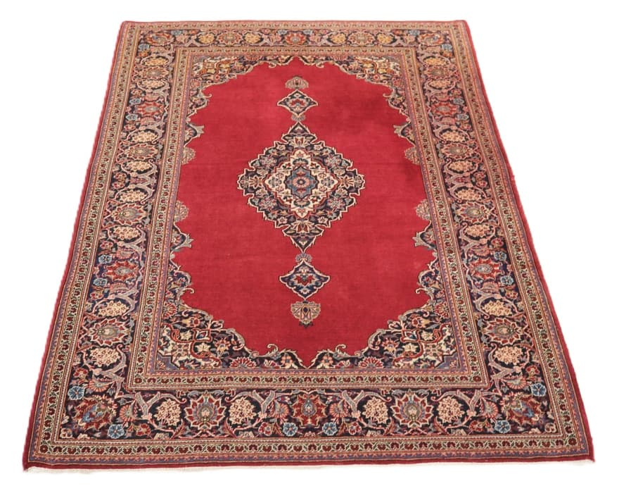 Antique Kashan Carpet  212x137