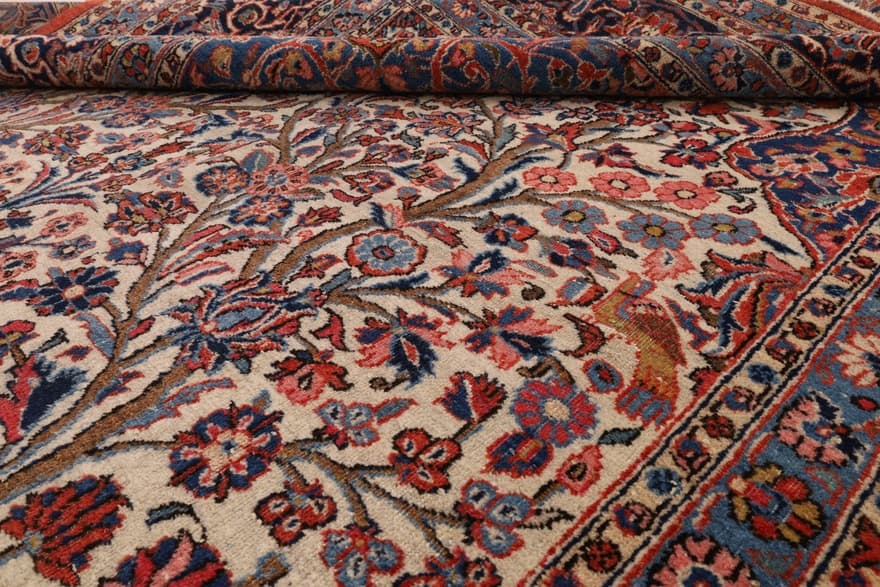 Kashan Antik  Teppich 343x230