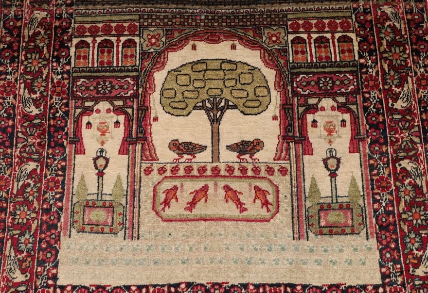 Antique Kerman Carpet 129x80