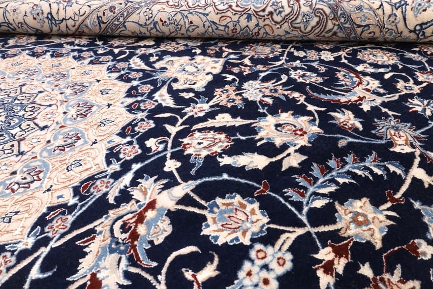 Nain 6La carpet – dark blue handwoven  297x206