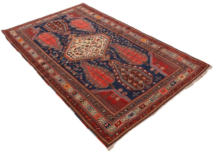 Antike  Malayer Teppich 209x121 - Image 3