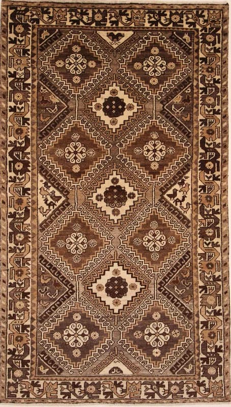 Handgeknüpfter Authentischer Qashqai-Teppich 234x133 cm