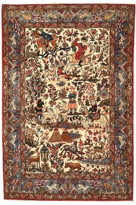Antique Qom  Carpet 214x143