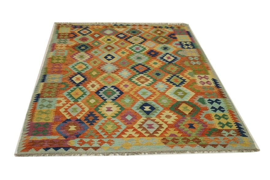 Afghan Kelim Teppich 298x195 - Image 2