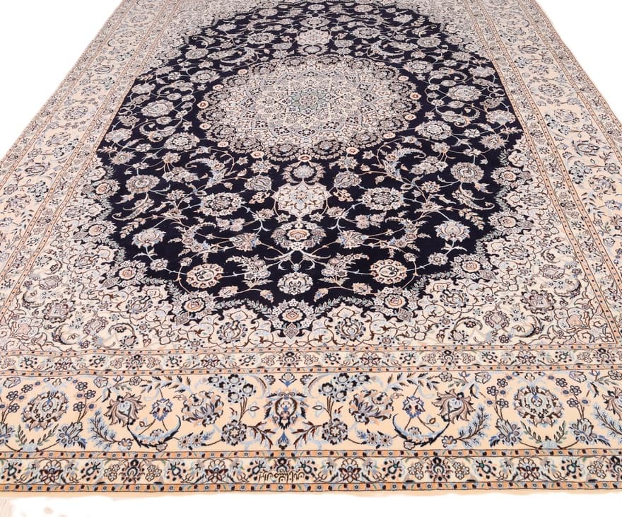 Nain 6La carpet – dark blue handwoven  363x260