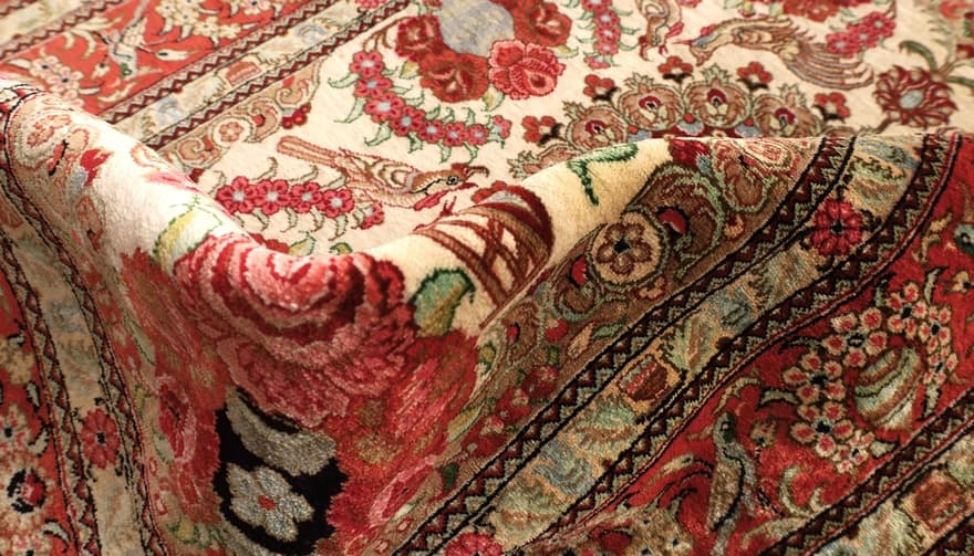 Qum Silk Carpet 123x78 - Image 5