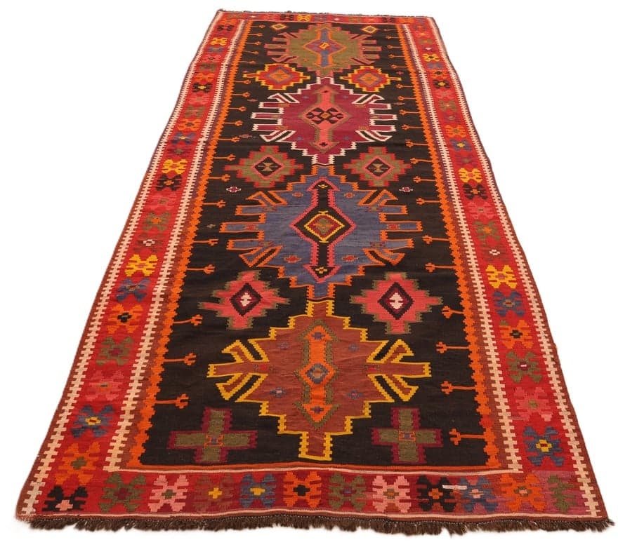 Kelim Fars Teppich 355x135 - Image 3