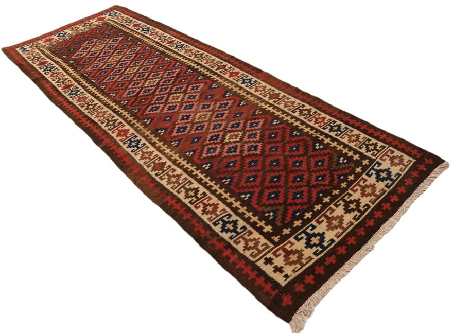 Antike Kelim  Fars Teppich  316x118 - Image 5