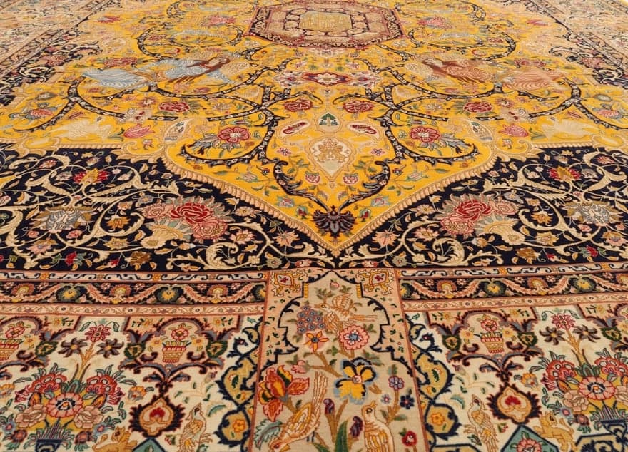 Antike Tabriz 70 Raj Teppich 410x300 - Image 3