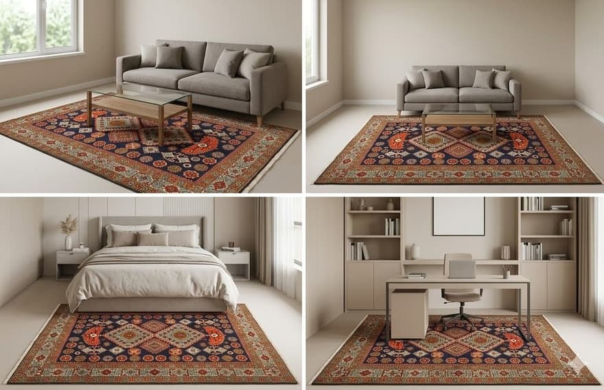 Antique Russian  Carpet 200x127 - Image 2