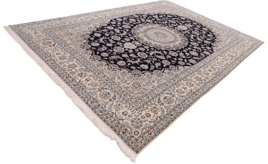 Nain 6 La -Teppich – dunkelblau handgewebt 365x252 cm