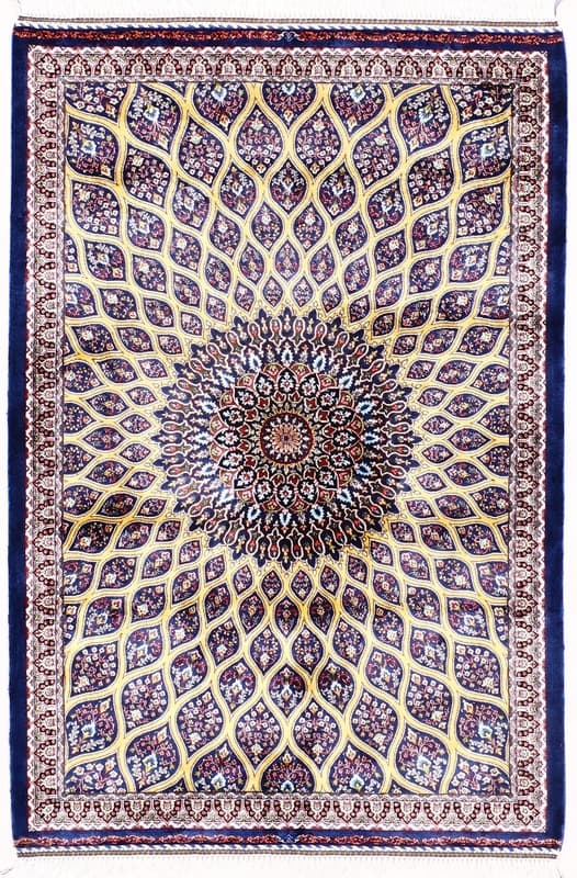 Ghom Geometric design Carpet 90x60