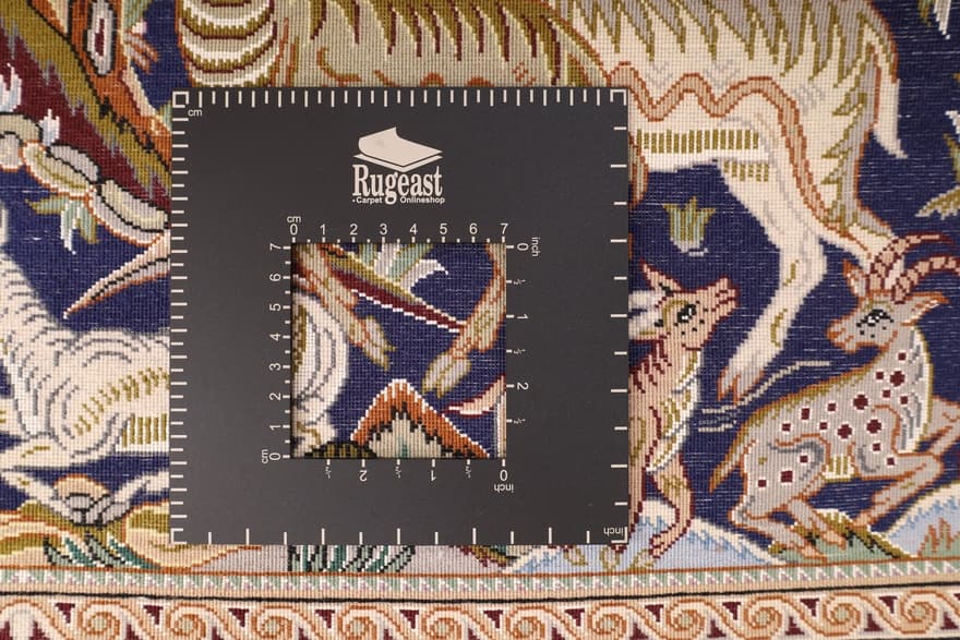 Isfahan Mansori Silknkette Carpet  151x102 - Image 6