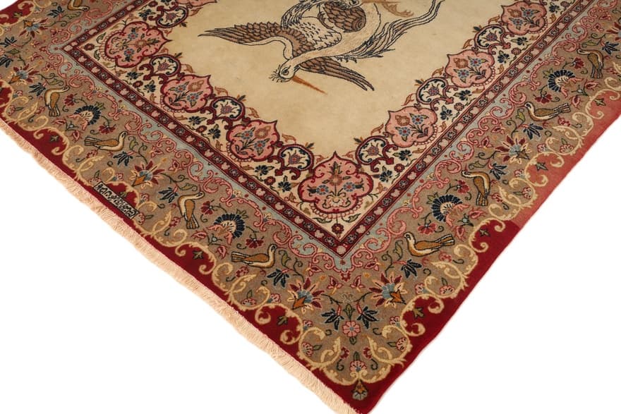Antike Kashan Teppich 201x144