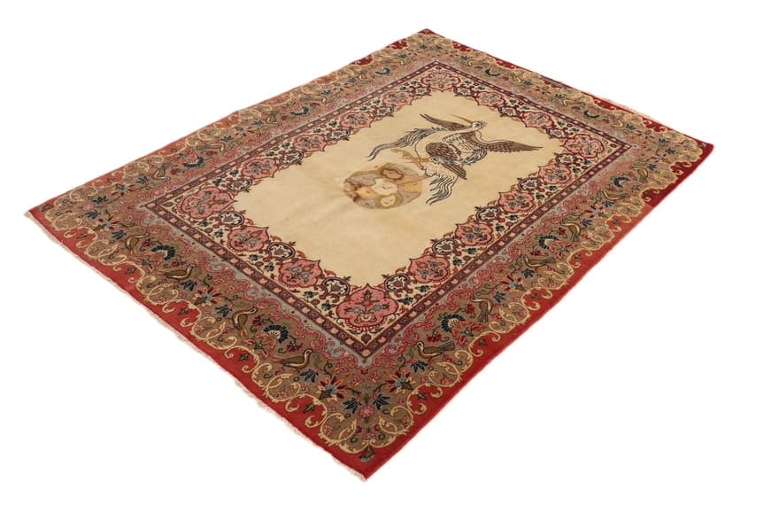 Antike Kashan Teppich 201x144