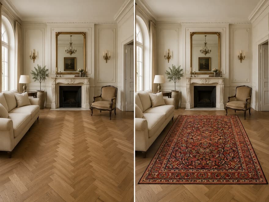 Antique Sarouk Carpet  200x134 - Image 2