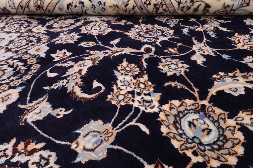 Nain 6La carpet – dark blue handwoven  378x257