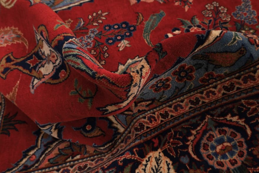 Antik  Kashan Teppich 197x127 - Image 6