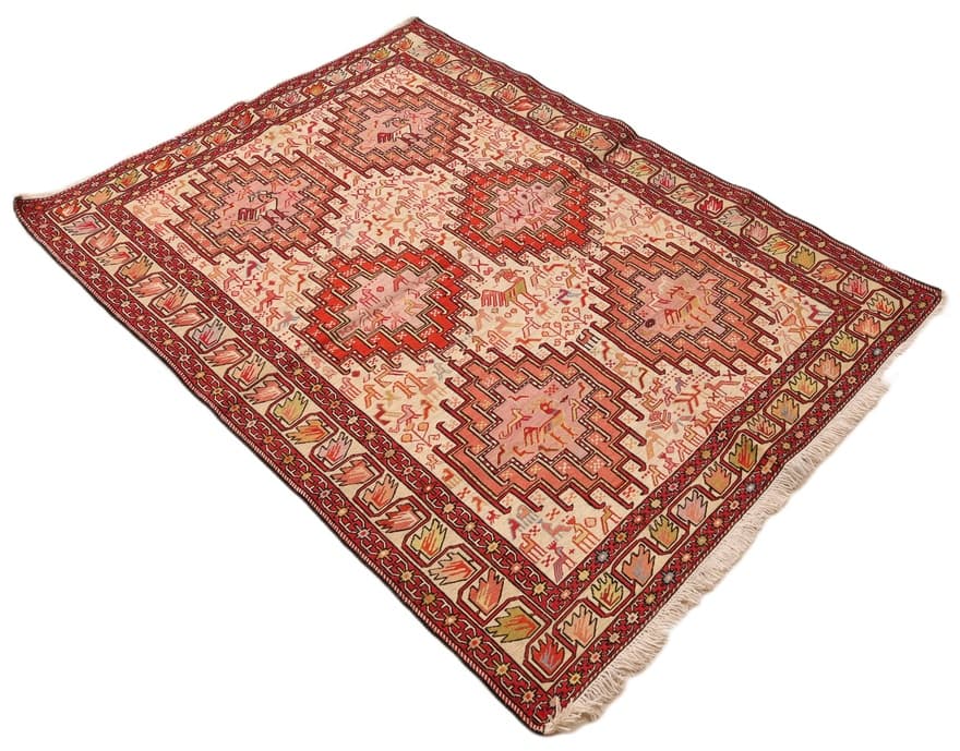 Kelim Seide Teppich 144x105