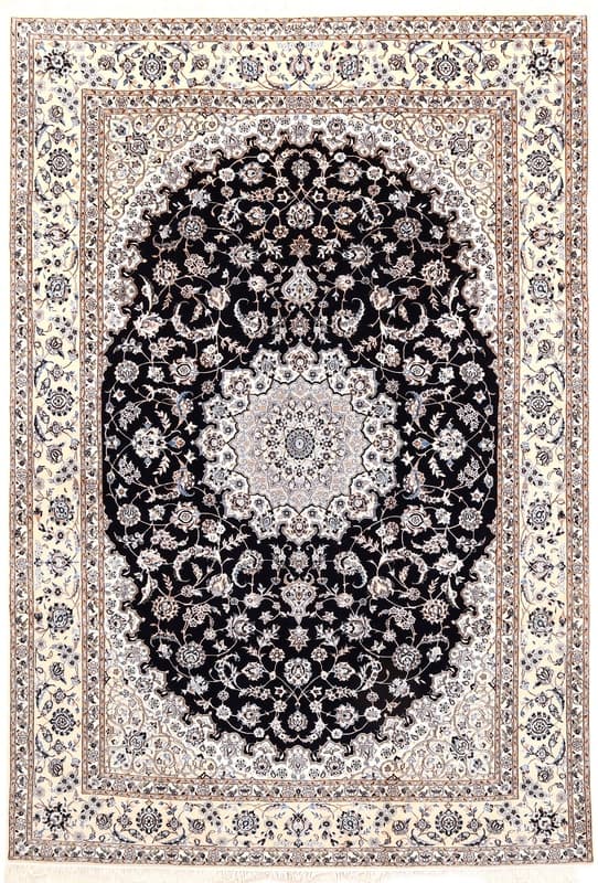 Nain 6La carpet – dark blue handwoven 293x203