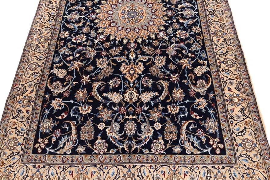 Nain 6La carpet – dark blue handwoven  205x128
