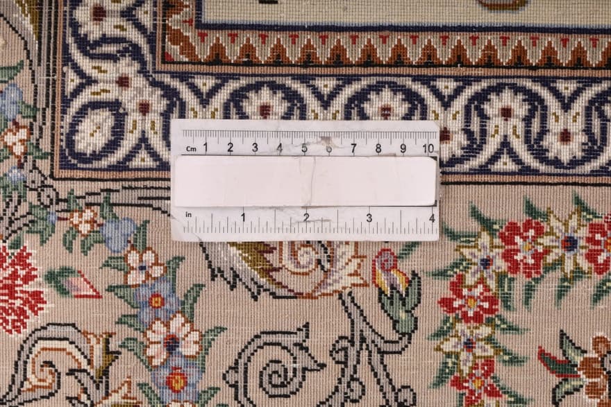 Isfahan Mausori Seidenkette Teppich  195x131